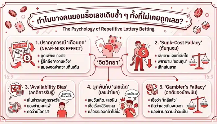 ทำไมบางคนยอมซื้อเลขเดิมซ้ำ ๆ ทั้งที่ไม่เคยถูกเลย